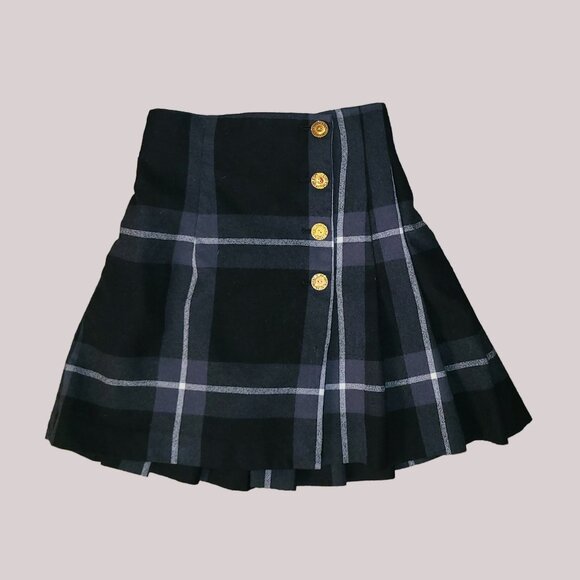 NOVESPAZIO by Noboru Yamafuji 90s/Y2K Pleated Plaid Skirt - Picture 1 of 6